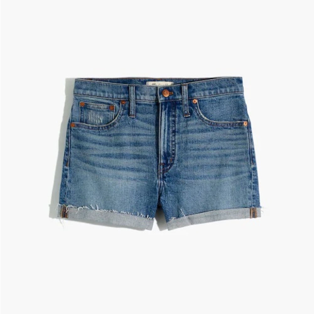 Madewell High-Rise Denim Shorts in Malden Wash